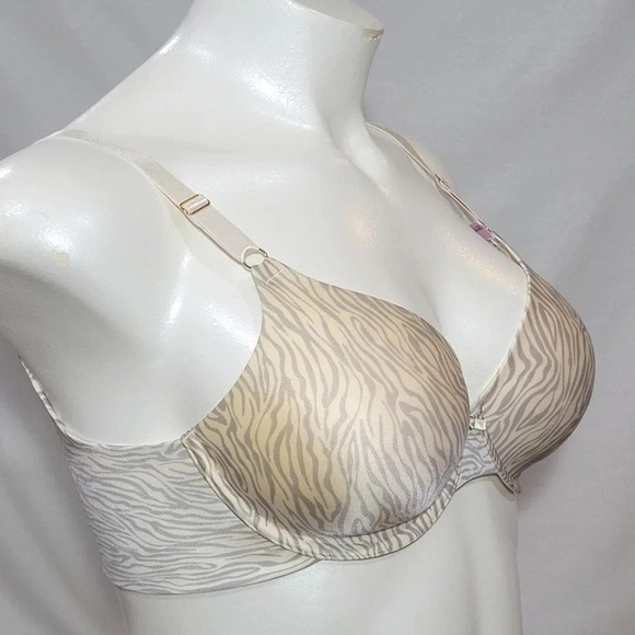 34DD Vanity Fair 75345 Beauty Back Full Coverage UW‎ Bra Gray Zebra NWT - Picture 2 of 3